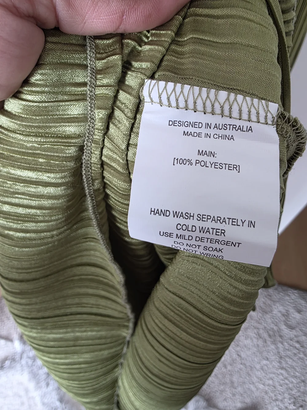Petal & Pup Olive Halter Pleated Midi Dress - Picture 8 of 9